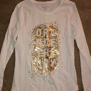 Orange theory white long sleeve. Never worn